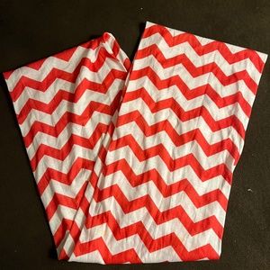 orange and white scarf